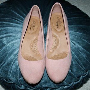 Light Pink Faux Suede Heels